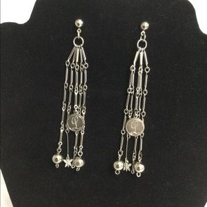 Vintage "L" Initial Long Stud Dangles